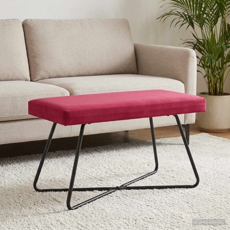 vidaXL banc Bordeaux 80 x 40 x 45 cm Velours (1/5)