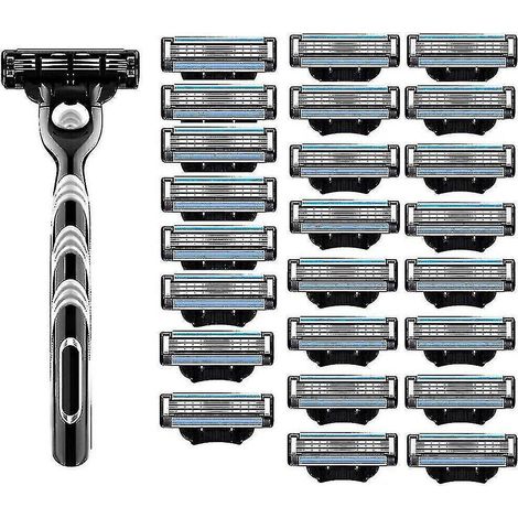24 lames de rechange pour rasoir manuel Gillette Mach 3, lames compatibles, rasage précis et confortable, remplacement hygiénique (1/4)
