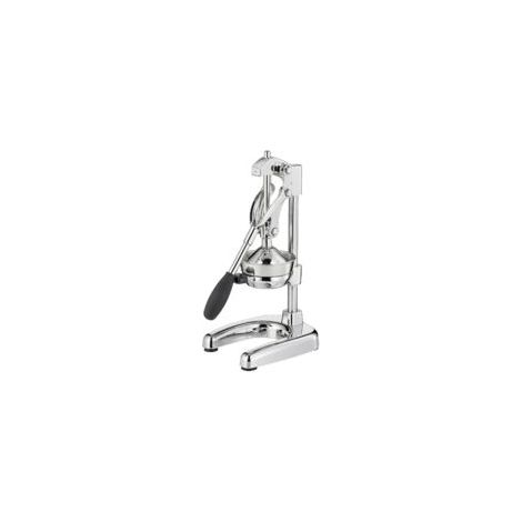 Manuelle Zitruspresse aus Edelstahl – Professionelle Fruchtpresse, 25 % mehr Saft, müheloses Entsaften, Maße: 22,5 x 19,5 x 43,5 cm, Chrom-Finish – Crezuo