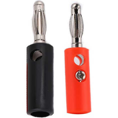 10 Pièces Connecteurs Banane U56 4mm Rouge, Noir, Jaune/Vert, Bleu - Parfait pour Câblage Électronique et Tests (1/5)