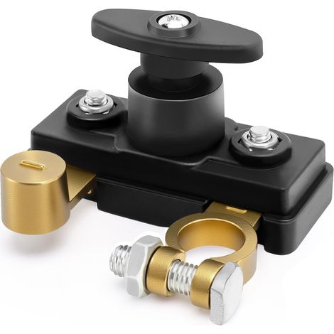 Interrupteur coupe-batterie 12 V/24 V pour batterie de voiture, camion, bateau ou camping-car. Fabriqué en cuivre pur.