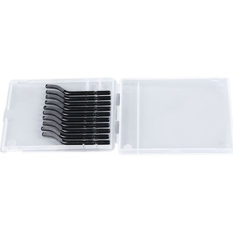 Lot de 10 lames d'ébavurage en acier à haute teneur en carbone, outil de raclage pour le meulage et le chanfreinage des bords (1/5)