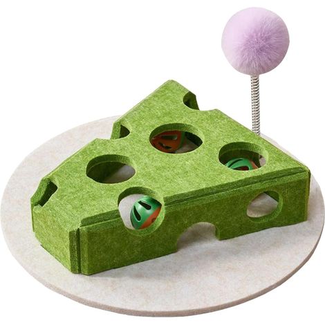Jouet Puzzle pour Chat - Distributeur Interactif Design Fromage pour Chat - (1/5)
