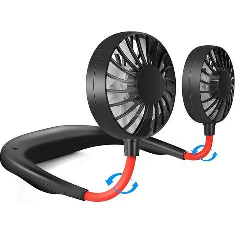 Rechargeable portable neck fan, mini USB portable hands-free fan - AquaForge (1/5)