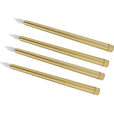 Bougies Coniques à LED Respectueuses de L'environnement, Bel éclairage Chaud, Bougie électriqueFlamme pour la Décoration du Festival, éclairage Longue Durée, Ensemble de 4 Pièces (1/5)