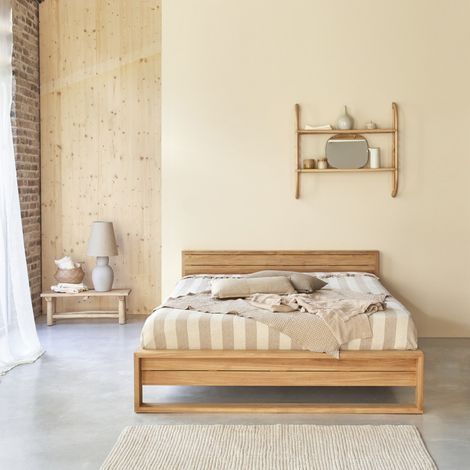 Lit en bois de teck 160x200 Minimalys (1/5)