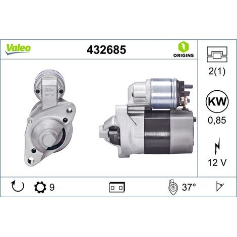 Démarreur VALEO 432685 DACIA 23300-00QAM 23300-00QAY 2330000QAM 2330000QAY