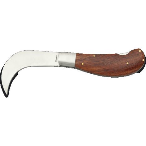 Serpette Martinez Albainox à lame courbe de 8,8 cm en bois