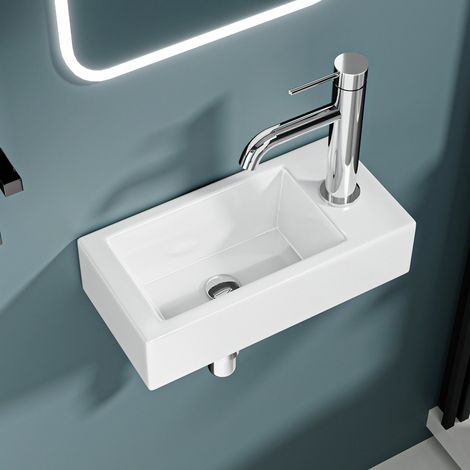 DILECI - Vasque lave-mains sortie droite (36,5x18x9cm) (1/5)