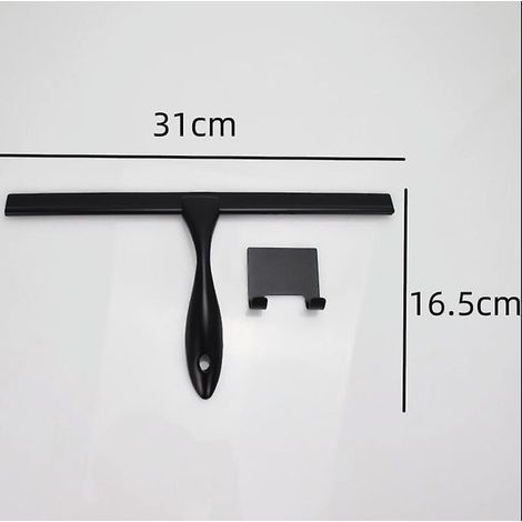 30 cm langer schwarzer Glasschaber mit quadratischem Haken (1/4)