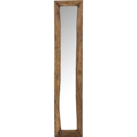 Miroir mural slim bois marron chic pour une déco chaleureuse - Bois marron naturel chaleureux (1/5)
