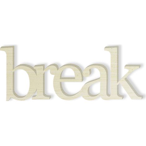 Lupia - Woodwrite Shabby Break,Scritta in Legno, Shabby, 36x15x1 cm (1/2)