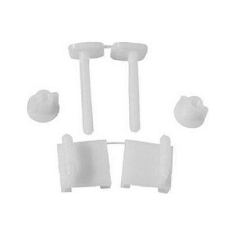 COPPIA SUPPORTI PER SEDILI IN PVC CON VITI IN PLASTICA Bianco