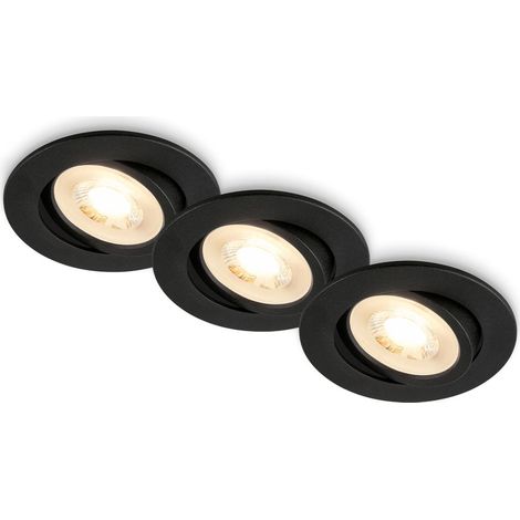 3er Set LED Einbaustrahler LED Einbauleuchten Spots Warmweiß Schwenkbar Flur