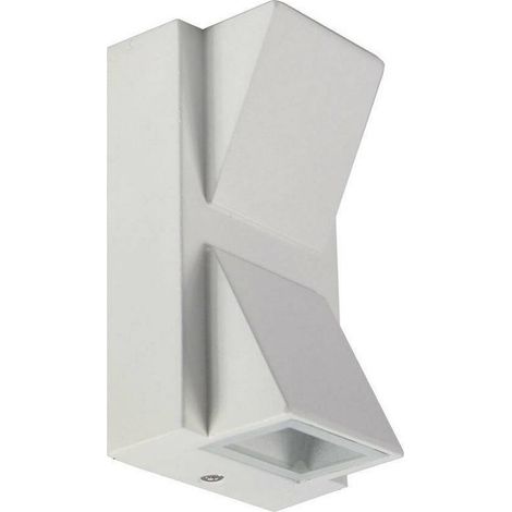 TrAdE Shop Traesio - Applique Doppia Emissione 10 W Per Esterno Luce Fredda Calda Ip65 Es04 Bianca - -Bianco Freddo - (1/2)