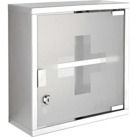 ARMADIETTO FARMACIA MAYDAY INOX CROMO METAFORM cm 27 x h. 28.5 x 12