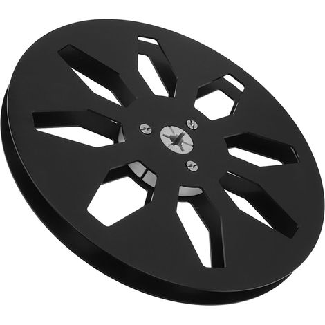 Bobine de ruban vide 1/4 7 pouces, 8 trous, en alliage d'aluminium, ouverture universelle, pièce de machine, bobine réceptrice noire (1/5)