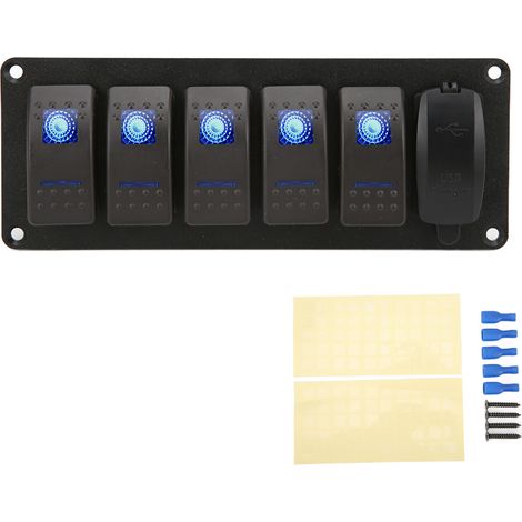 de commande à 5 interrupteurs à bascule 12 24 V avec double (1/5)