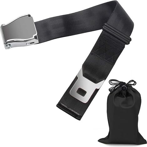 Rallonge Ceinture de Sécurité Avion – Extension Réglable 25 à 80 cm – Clip Métal Robuste – Pour Femmes Enceintes, Passagers Corpulents, Adultes – Accessoire de voyage Avion