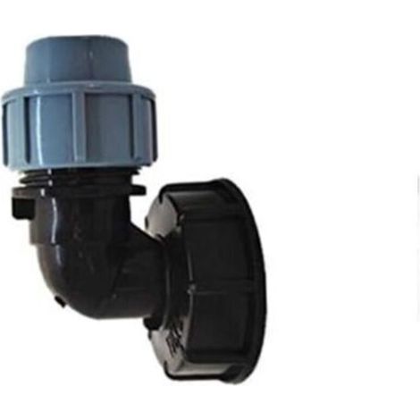 IBC Tank Adapter S60X6 Hose Connector for IBC Water Tank 25mm Outlet Elbow (1/4)