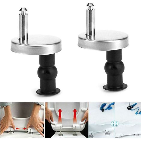 Zubehör für feststehende WC-Sitzscharniere: Schnellverschluss-Scharnierset, Verriegelungs-Einstellschraubenset aus Edelstahl (1/5)