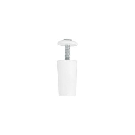 Butée pour volets roulants, en plastique, blanc, amortisseur avec vis M5 antirouille et rondelle extérieure, résistante aux intempéries, longueur : 40 mm (1/3)