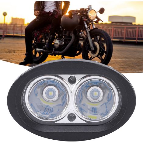Phare LED 20W Double Projecteur 4 Pouces pour Voiture Camion Quad Bateau Moto Noir
