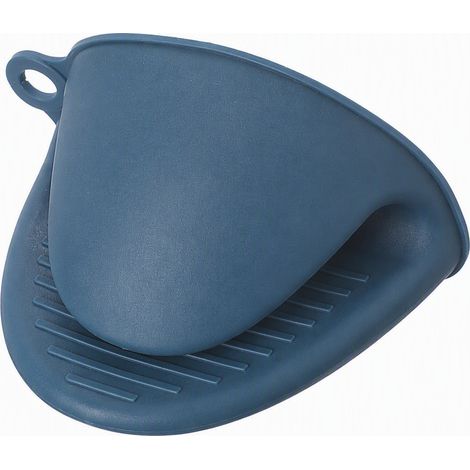Gants anti-brûlure en silicone bleu marine, lot de 2 (1/5)