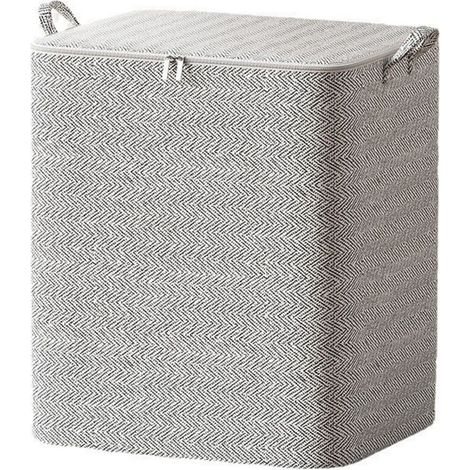 Sac de rangement en tissu 150 L pour couvertures et vêtements, fermeture éclair, idéal pour organiser votre garde-robe (1/5)