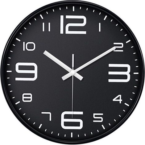 Horloge Murale Design 12 Pouces - Non Tictaquant, Silencieuse, sur Piles - Pour un Intérieur Contemporain