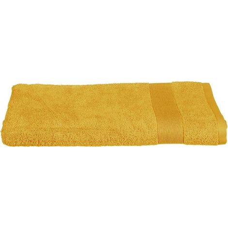 Serviette ou drap de bain 100 x 150 cm Couleur moderne ocre (1/2)