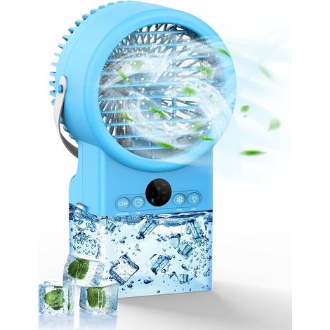 Portable air conditioner, 4 in 1, air cooler, humidifier, fan, night light, portable air conditioner with timer, 7-color light, 3 speeds for home and office (1/4)