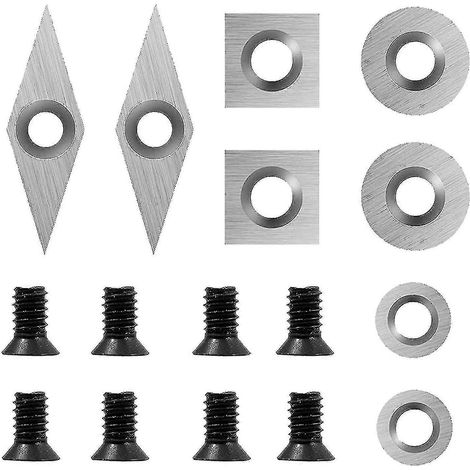 8 plaquettes de rechange en carbure pour outils de tournage, tranchantes et durables, incluses avec 8 plaquettes. (1/5)