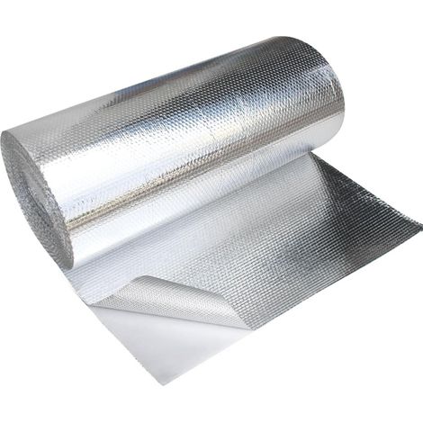 Isolant Thermique Autocollant 30x1000cm–Film Isolant en Aluminium, Matière Anti-Chaleur 1,5mm d'Épaisseur pour Radiateur, Tuyauterie, Fenêtre, Salle de Bain