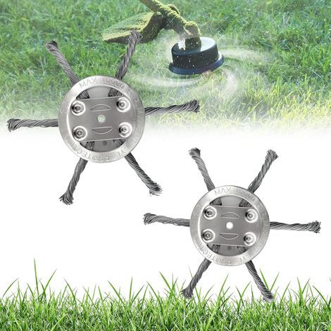 TZEKING 2 Pieces Brush Cutter Head, Weeding Wire Head, Weeding Brush, Universal Replacement Weed Rosses (1/5)