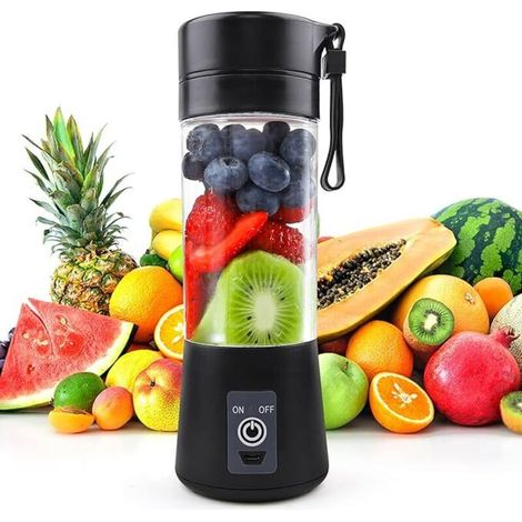 Moisturnt 380-ml-Tragbarer Mixer für Shakes und Smoothies: Mini-Mixer, USB-wiederaufladbarer Zitrusentsafter, geeignet für Zuhause, Outdoor-Sport und Reisen (1/5)