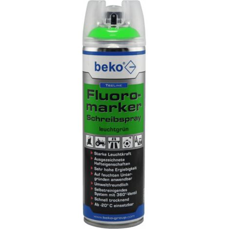 Beko TecLine Fluoromarker Schreibspray 500ml Leuchtgrün (1/5)