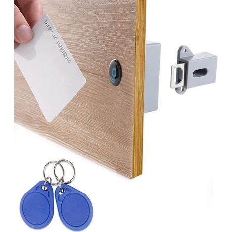 Serrure électronique invisible pour meubles, serrure cachée, serrure RFID à monter soi-même pour tiroirs, armoires et placards en bois C,SEB (1/5)