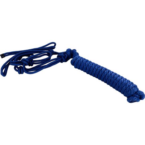 Licol en corde à nœuds multiples, ajustable, sûr et portable, pour l'entraînement quotidien des chevaux, bleu (1/5)