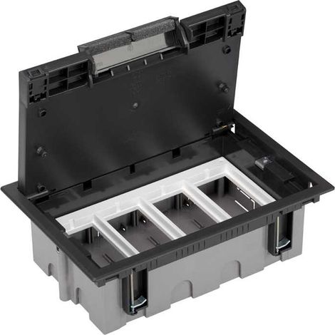 Caja suelo 70mm 4 módulos grafito SIMON 52050004-038