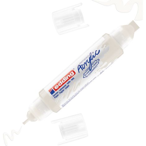 edding 5400 acrylic 3D double liner traffic white matt (1/5)