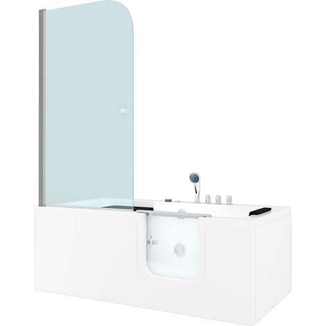 Seniorendusche Kombi Duschkabine Whirlpool Seniorenwanne mit Tür S15D-WP-TH-R 85x160x215 cm OHNE 2K Scheiben Versiegelung