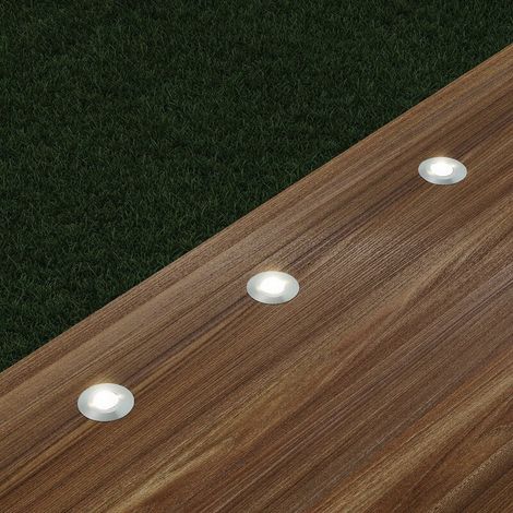 [NEUWERTIG] B-Ware Lindby Gracelle Led Bodeneinbaulampe Einbauleuchte Lampe Leuchte 3 Stück Rund (1/2)