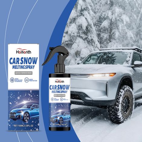 Snow melting and de-icing agent, special anti-icing and snow melting spray for car rearview mirrors, quick and portable -- 100ml