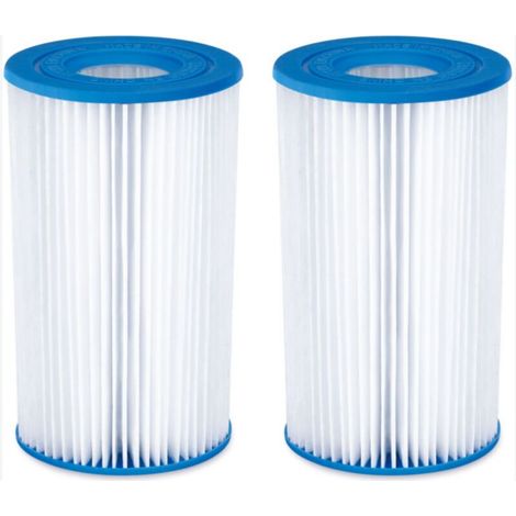 2 cartouches filtrantes pour pompe de piscine gonflable Bestway III FD2138 Intex A/C (1/4)