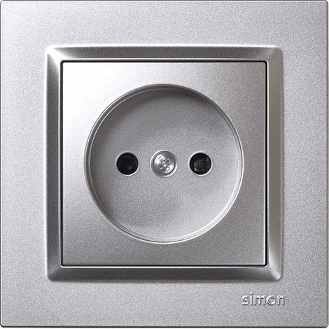 Enchufe bipolar simon s10 aluminio (1/3)
