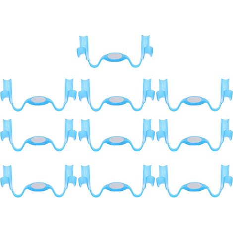 Lot de 10 écarteurs de joues en forme de M, ouvre-bouche dentaires, ouvre-bouche orthodontiques (bleus) (1/5)