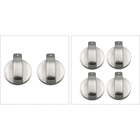 Set of 2/4 universal metal rotary control knobs for cookers, ovens, hobs, control knobs (1/4)