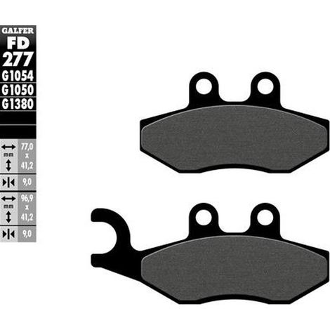 PASTILLAS DE FRENO GALFER KH353 SEMIMETÁLICAS PARA SCOOTER