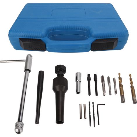 Kit Démonte Bougies de Préchauffage 16 Pièces, Outil Extracteur Métrique en Acier, Adapté Bougies Endommagées 8mm 10mm, Portable (1/5)